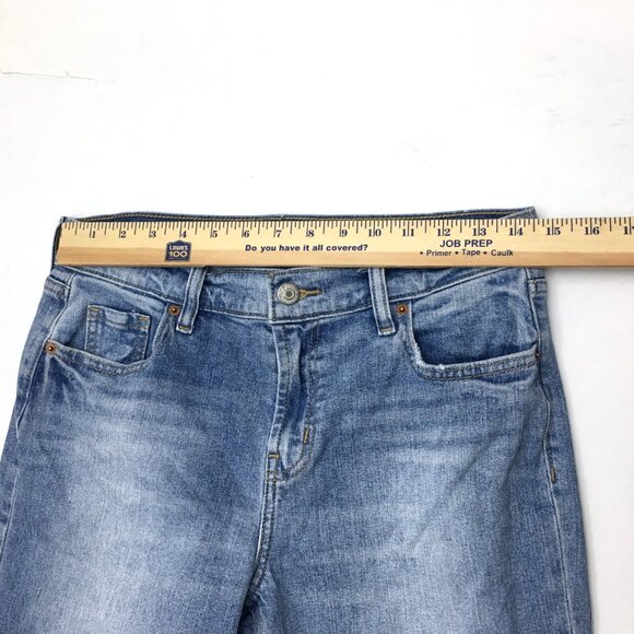 Old Navy Women's Jeans Boyfriend Mid Rise Frayed Hems size 2 length 26" - Picture 4 of 7